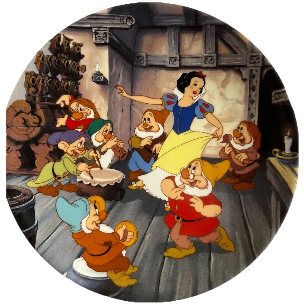 Disney Snow White Seven Dwarfs Knowles Collector Plate COA Box 1991 The Dance